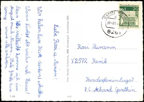 Emmerting Mehrbildkarte Ortsansichten Hohenwarth a.d. Alz Obb. 1969