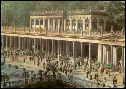 Postcard Karlsbad Karlovy Vary Collonade 1967