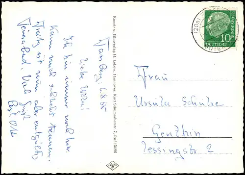 Ansichtskarte Faßberg Horst Buchhandlung, Unterkunft, Hauptwache uvm 1958