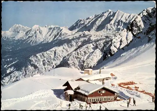 Ansichtskarte Garmisch-Partenkirchen Hochalm gegn Karwendel im Winter 1964