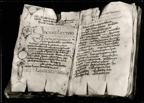 Ansichtskarte Fulda Ragyndrudis-Codex Motivkarte Dom-Museum 1960