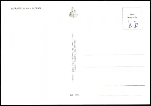 Cartoline Meran Merano Panorama-Ansicht Blick zur Kirche 1960