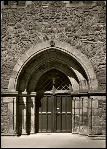 Ansichtskarte Goslar Stift Portal mit gr. heiligem Kreuz 1965