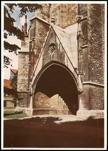 Ansichtskarte Göttingen Jacobikirche (Portal) 1954