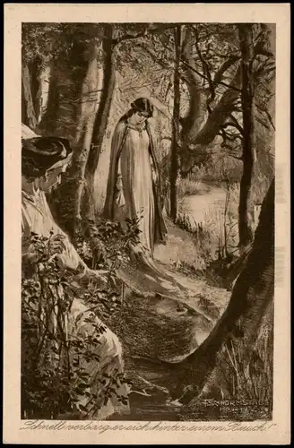 Ansichtskarte  Künstlerkarte AK-Serie Julius Wolff Der Sachsenspiegel 1920