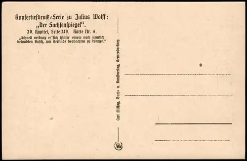 Ansichtskarte  Künstlerkarte AK-Serie Julius Wolff Der Sachsenspiegel 1920