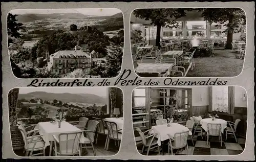 Lindenfels (Bergstraße) Mehrbild-AK  Hotel Odenwald Bes. Fam. Vogel-Böhmig 1959