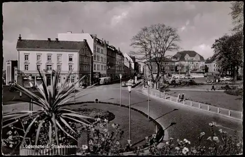Ansichtskarte Lüdenscheid Straßen Ansicht Straßenstern 1957