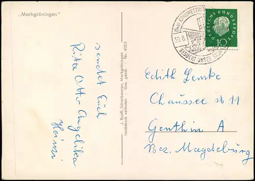 Ansichtskarte Markgröningen Gruß vom Schäferlauf Mehrbildkarte 1960