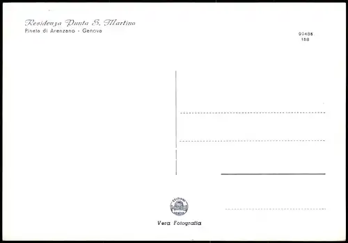 Genua Genova (Zena) Residenza Punta S. Tllarfino Pineta di Arenzano Genova 1960