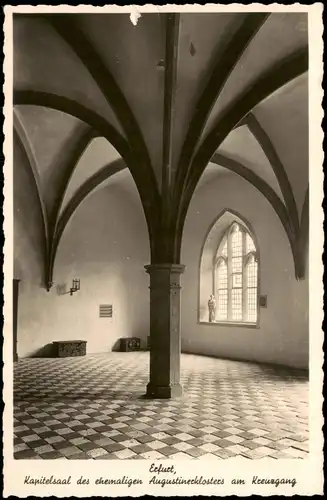 Ansichtskarte Erfurt Kapitelsaal ehemaliges Augustinerklosters Kreuzgang 1960