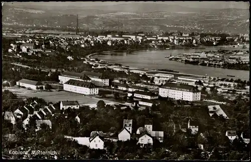 Metternich-Koblenz Stadtteil vom Flugzeug aus Luftbild Luftaufnahme 1953