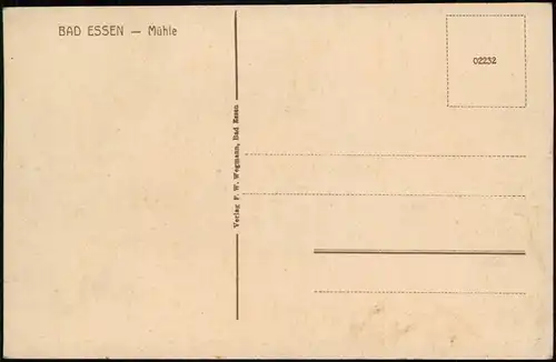 Ansichtskarte Bad Essen Partie an der Wassermühle 1913