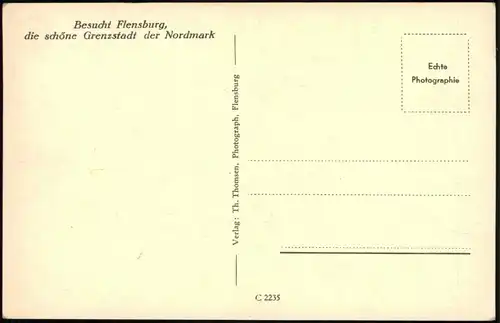 Ansichtskarte Flensburg Blick von Jürgensby 1932