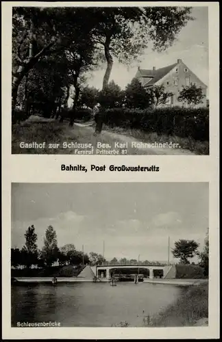 Bahnitz-Milower Land Gasthof, Brücke b. Großwusterwitz Pritzerbe 1932