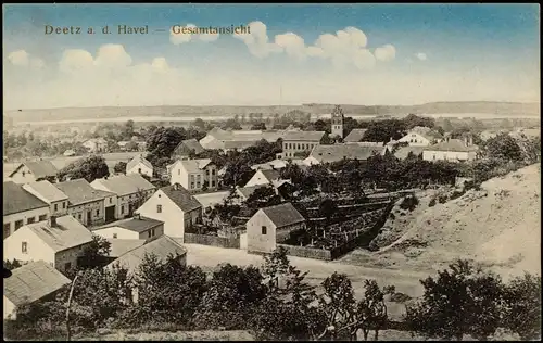 Deetz (Havel)-Groß Kreutz (Havel)   auf Straße & Wohnhäuser 1910