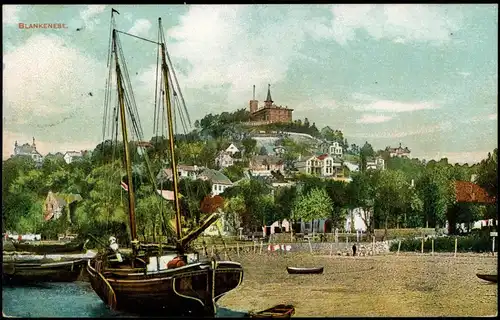 Ansichtskarte Blankenese-Hamburg Süllberg - Segelboote 1909