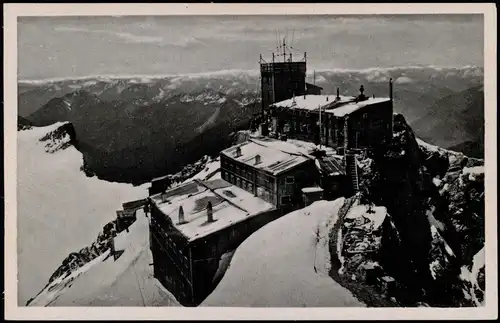 Grainau Zugspitze - Wettersteingebirge, Haus 1937  Stempel Zugspitz-Bahn