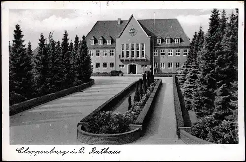 Ansichtskarte Cloppenburg Partie am Rathaus 1958