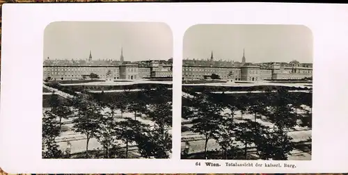 Ansichtskarte Wien Totalansicht der kaiserlichen Burg 1904 3D/Stereoskopie