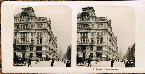 Postcard Prag Praha Heinrichstraße 1904 3D/Stereoskopie