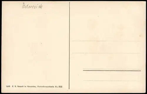 Ansichtskarte Gosau Stuhlgebirge vom Linzersteig 1908