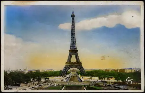 CPA Paris Eiffelturm Tour Eiffel 1920