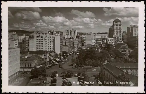 Postcard Porto Alegre Stadt-Ansicht, City-View, Vista Parcial 1952