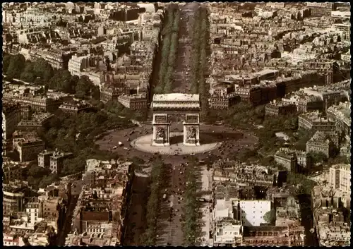 CPA Paris Luftbild Arc de Triomphe - en avion 1969