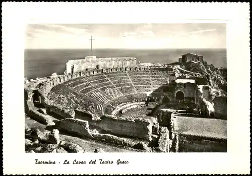 Cartoline Taormina La Cavea del Tetro Greco 1962
