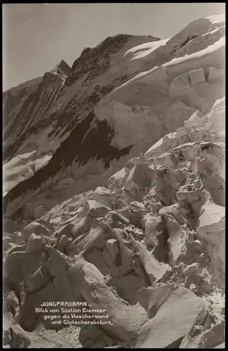 Lauterbrunnen Glacier/Station Eismeer Gletscherabsturz Viescherwand 1929