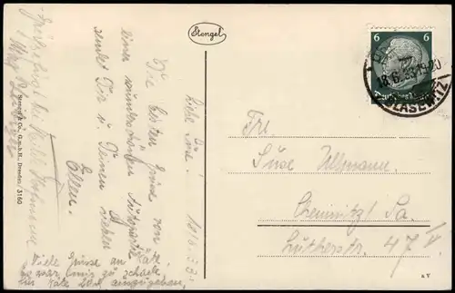 Rathen Sächs. Schweiz - Basteibrücke vom Ferdinandstein gesehen 1933