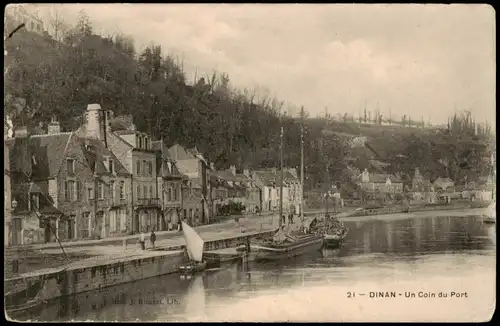 CPA Dinan Un Coin du Port - Hafenpartie 1904