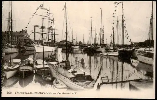 CPA Trouville-sur-Mer Les Bassins - Hafen 1908