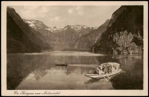 Ansichtskarte Schönau am Königssee Malerwinkel am Königssee, Gondel 1922