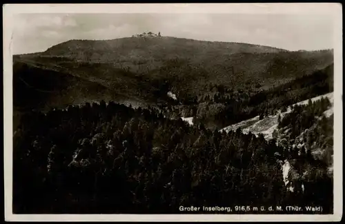 Ansichtskarte Brotterode Blick zum Großen Inselberg (Thüringer Wald) 1935
