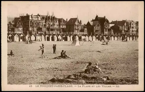 Le Touquet-Paris-Plage PARIS-PLAGE. - LA PLAGE ET LES VILLAS. - LL 1928