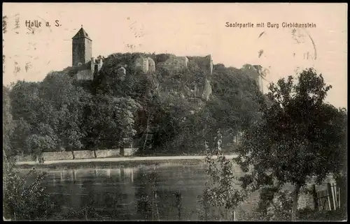 Ansichtskarte Giebichenstein-Halle (Saale) Burg Giebichenstein 1917