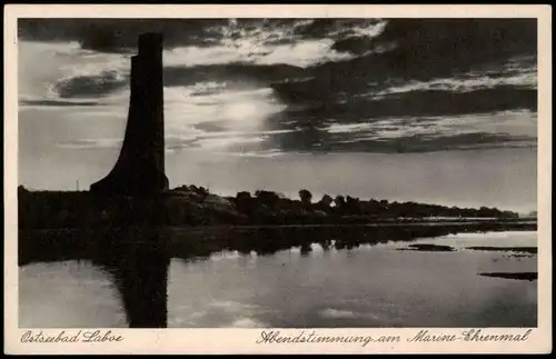 Ansichtskarte Laboe Marinedenkmal - Stimmungsbild 1932