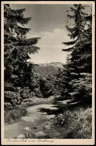 Ansichtskarte Ilsenburg (Harz) Brockenblick vom Goetheweg 1928