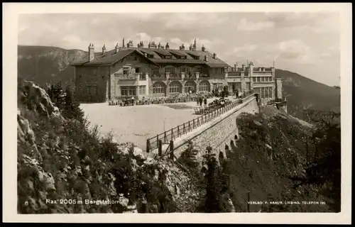 Ansichtskarte Reichenau an der Rax Rax - Bergstation - Fotokarte 1932