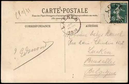 CPA Lille Rue Faidherbe, Litfassäule - Straßenbahn 1909