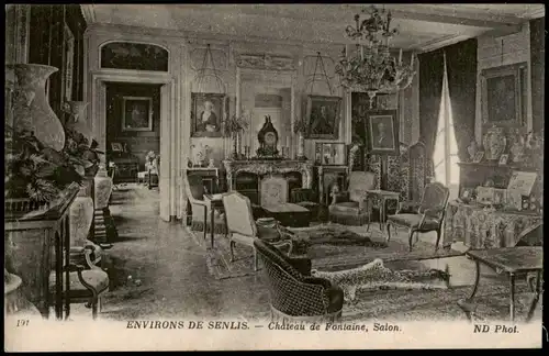 CPA Senlis (Oise) Chateau de Fontaine, Salon. 1913