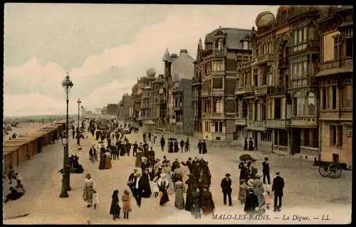 CPA Malo-les-Bains Strandpromenade 1911