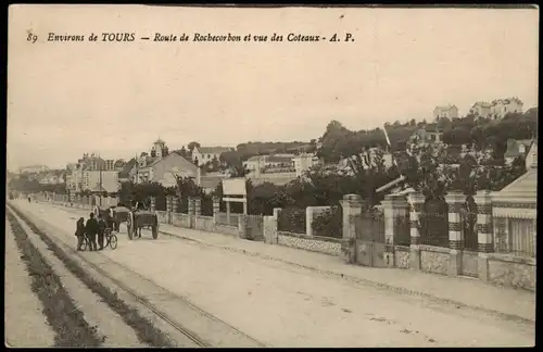 CPA Tours Route de Rocbecon bon et vue des Coteaux - A. P. 1919