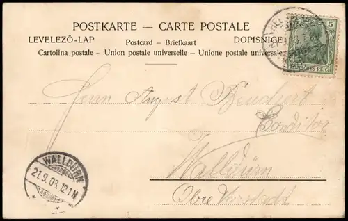 G. ist, der vergisst, Was nicht mehr zu ändern ist Schwangere Scherzkarte 1903