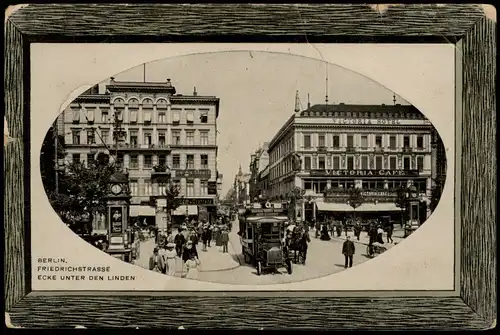 Ansichtskarte Mitte-Berlin Friedrichstraße, Bus 1917 Passepartout