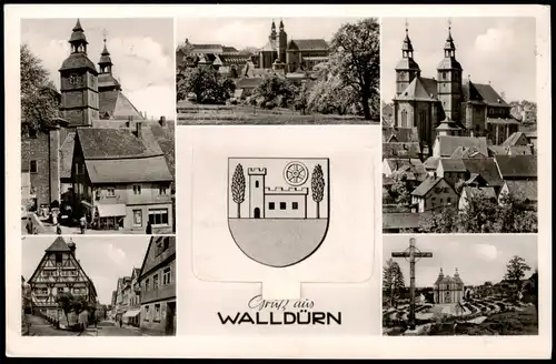 Ansichtskarte Walldürn Stadtteilansichten 1956 Leporello