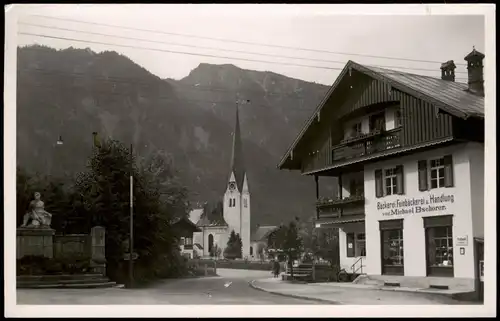 Ansichtskarte Bayrischzell Straßenpartie Bäckerei Michael Bschorer 1930