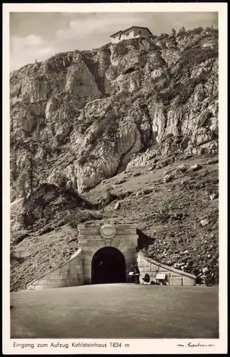 Kehlsteinhaus-Berchtesgaden Kehlsteinhaus - Eingang zum Aufzug Maler 1959